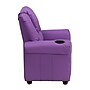 Flash Furniture Contemporary Vinyl Kids Recliner with Cup Holder and Headrest, Lavender (DGULTKIDLAV)~#|#~sp137202426_sc7