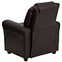 Flash Furniture Contemporary Vinyl Kids Recliner with Cup Holder and Headrest, Brown (DGULTKIDBRN)~#|#~sp137202441_sc7