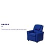 Flash Furniture Contemporary Vinyl Kids Recliner with Cup Holder and Headrest, Blue (DGULTKIDBLUE)~#|#~sp137202448_sc7