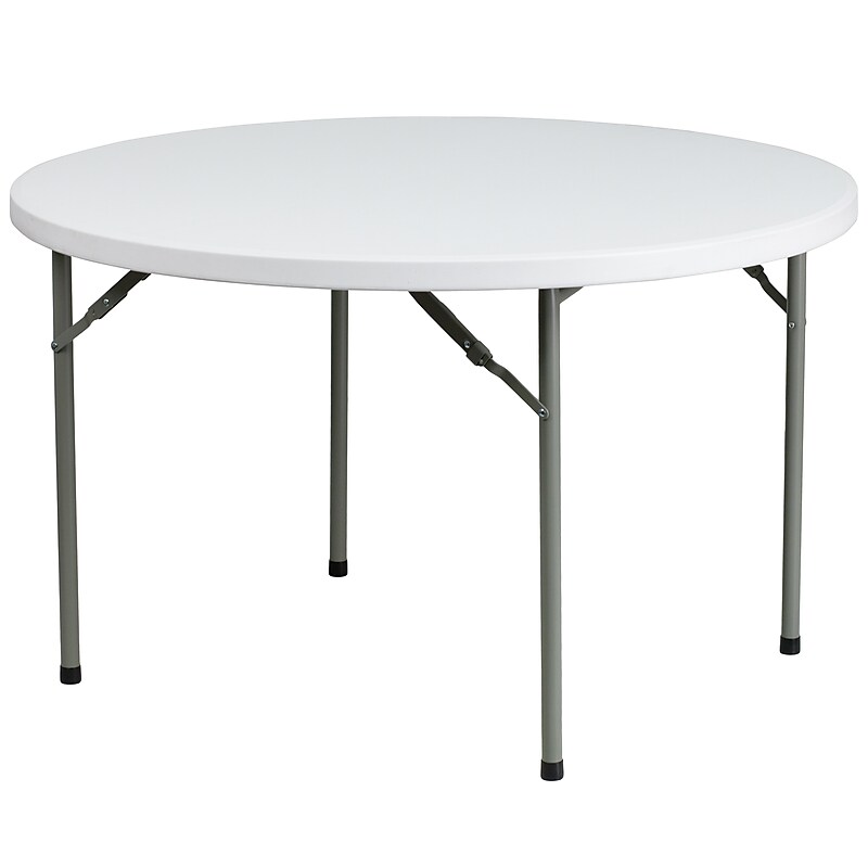 Flash Furniture Elon Folding Table, 48" x 48", Granite White (DADYCZ122R) image 1