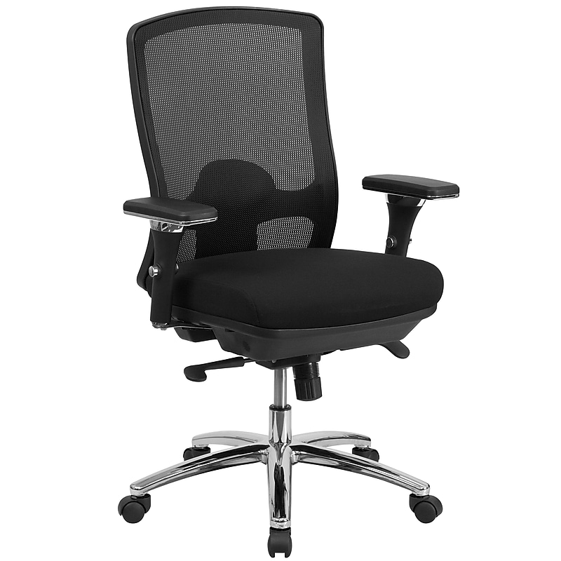 Flash Furniture HERCULES Series Ergonomic Mesh Swivel 24/7 Intensive Use Big & Tall Multifunction Office Chair, Black (LQ2BK) image 1
