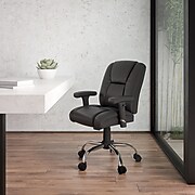 Flash Furniture HERCULES LeatherSoft Computer & Desk Big & Tall Chair, Black (GO-2132-LEA-GG)