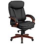 Flash Furniture Hansel Ergonomic LeatherSoft Swivel High Back Executive Office Chair, Black/Mahogany (BT90171HS)~#|#~sp137203549_sc7