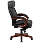 Flash Furniture Hansel Ergonomic LeatherSoft Swivel High Back Executive Office Chair, Black/Mahogany (BT90171HS)~#|#~sp137203558_sc7