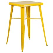 Flash Furniture Square Metal Indoor/Outdoor Bar-Height Table, 24'' x 24'', Yellow (CH31330YL)