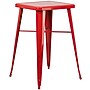 Flash Furniture Aaron Indoor-Outdoor Square Bar Height Table, 23.75" x 23.75", Red (CH31330RED)~#|#~sp137203655_sc7