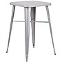 Flash Furniture Aaron Indoor-Outdoor Square Bar Height Table, 23.75" x 23.75", Silver (CH31330SIL)~#|#~sp137203657_sc7