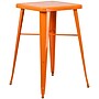 Flash Furniture Aaron Indoor-Outdoor Square Bar Height Table, 23.75" x 23.75", Orange (CH31330OR)~#|#~sp137203659_sc7