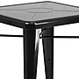 Flash Furniture Owen Indoor-Outdoor Table Set with 2 Stack Chairs, 27.75" x 27.75", Black (CH31330230BK)~#|#~sp137292325_sc7