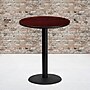 Flash Furniture 36'' Round Laminate Table Top with 24'' Round Bar-Height Table Base, Mahogany (XURD36MATR24B)~#|#~sp137292408_sc7
