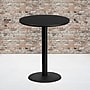 Flash Furniture 36'' Round Laminate Table Top with 24'' Round Bar-Height Table Base, Black (XURD36BKTR24B)~#|#~sp137292413_sc7