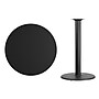 Flash Furniture 36'' Round Laminate Table Top with 24'' Round Bar-Height Table Base, Black (XURD36BKTR24B)~#|#~sp137292415_sc7