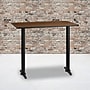 Flash Furniture Laminate Table Top with 5" x 22" Bar-Height Table Bases, 30" x 48", Walnut (XUWA3048T0522B)~#|#~sp137292892_sc7