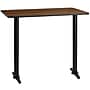 Flash Furniture Laminate Table Top with 5" x 22" Bar-Height Table Bases, 30" x 48", Walnut (XUWA3048T0522B)~#|#~sp137292894_sc7