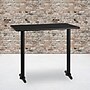 Flash Furniture Laminate Table Top with 5" x 22" Bar-Height Table Bases, 30" x 48", Black (XUBK3048T0522B)~#|#~sp137292901_sc7