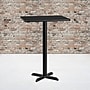 Flash Furniture Laminate Table Top with 22'' x 22'' Bar-Height Table Base, 24'' x 30'', Black (XUBK2430T2222B)~#|#~sp137294681_sc7