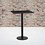 Flash Furniture 24'' Square Laminate Table Top with 18'' Round Bar-Height Table Base, Black (XUBK2424TR18B)~#|#~sp137294793_sc7