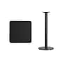 Flash Furniture 24'' Square Laminate Table Top with 18'' Round Bar-Height Table Base, Black (XUBK2424TR18B)~#|#~sp137294795_sc7