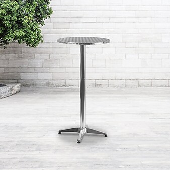 Flash Furniture Aluminum Folding Table with Base, Aluminum (TLH059A)