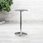Flash Furniture Aluminum Folding Table with Base, Aluminum (TLH059A)