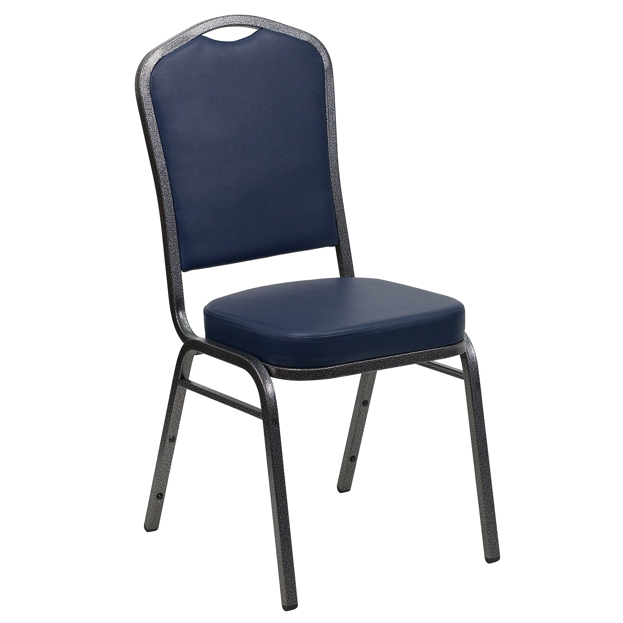 Flash Furniture Hercules Contemporary Vinyl/Metal Dining Chair, Blue/Silver Vein Frame (FDC01SVNY) Simolary simolary.com