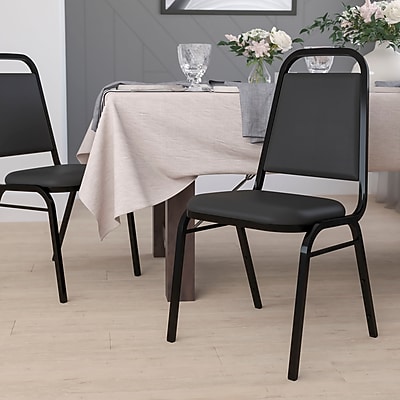 Flash Furniture Hercules Contemporary Metal Dining Chair, Black (FDBHF2BKVYL) Sansujyuku sansujyuku.com