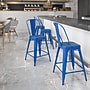 Flash Furniture Kai Contemporary Metal Slat Back Counter Stool, Blue (CH3132024GBBL)~#|#~sp137300221_sc7