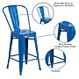 Flash Furniture Kai Contemporary Metal Slat Back Counter Stool, Blue (CH3132024GBBL)~#|#~sp137300232_sc7