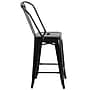 Flash Furniture Kai Contemporary Metal Slat Back Counter Stool, Black (CH3132024GBBK)~#|#~sp137300438_sc7