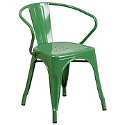 Flash Furniture Contemporary Metal Dining Chair, Green (CH31270GN)