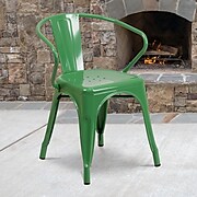 Flash Furniture Contemporary Metal Dining Chair, Green (CH31270GN)