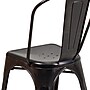Flash Furniture Perry Contemporary Metal Dining Chair, Black-Antique Gold (CH31230BQ)~#|#~sp137300476_sc7