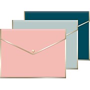 U Brands Poly Document Holders, 1 Pocket, Letter Size, Assorted Colors, 3/Pack (5473U06-48)