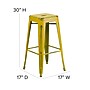 Flash Furniture Kai Industrial Metal Barstool without Back, Distressed Yellow (ETBT350330YL)~#|#~sp137301197_sc7