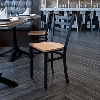 Flash Furniture HERCULES Series Traditional Metal/Wood Restaurant Dining Chair, Black/Natural Wood (XUDG694BLADNATW) Sansujyuku sansujyuku.com