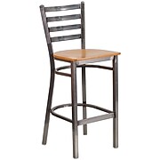 Flash Furniture Traditional Wood Restaurant Barstool with Back, Natural (XUDG697CBARNTW)