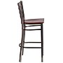Flash Furniture HERCULES Series Traditional Metal Ladder Back Restaurant Barstool, Clear Coat/Mahogany Wood (XUDG697CBARMAW)~#|#~sp137301267_sc7