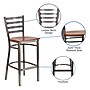 Flash Furniture HERCULES Series Traditional Metal Ladder Back Restaurant Barstool, Clear Coat/Cherry Wood (XUDG697CBARCHW)~#|#~sp137301282_sc7