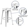 Flash Furniture Kai Industrial Metal Barstool without Back, Distressed White (ETBT350330WH)~#|#~sp137301330_sc7