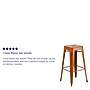 Flash Furniture Kai Industrial Metal Barstool without Back, Distressed Orange (ETBT350330OR)~#|#~sp137301371_sc7