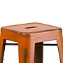 Flash Furniture Kai Industrial Metal Barstool without Back, Distressed Orange (ETBT350330OR)~#|#~sp137301375_sc7