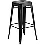 Flash Furniture Kai Industrial Metal Barstool without Back, Distressed Black (ETBT350330BK)~#|#~sp137301412_sc7