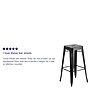 Flash Furniture Kai Industrial Metal Barstool without Back, Distressed Black (ETBT350330BK)~#|#~sp137301420_sc7