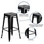 Flash Furniture Kai Industrial Metal Barstool without Back, Distressed Black (ETBT350330BK)~#|#~sp137301421_sc7