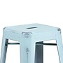 Flash Furniture Kai Industrial Metal Barstool without Back, Distressed Green-Blue (ETBT350330DB)~#|#~sp137301445_sc7