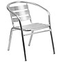 Flash Furniture Lila Aluminum Stacking Chair, Gray  (TLH1)~#|#~sp137301675_sc7