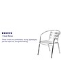 Flash Furniture Lila Aluminum Stacking Chair, Gray  (TLH1)~#|#~sp137301679_sc7