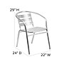 Flash Furniture Lila Aluminum Stacking Chair, Gray  (TLH1)~#|#~sp137301682_sc7