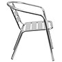 Flash Furniture Lila Aluminum Stacking Chair, Gray  (TLH1)~#|#~sp137301685_sc7
