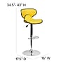 Flash Furniture Contemporary Vinyl Adjustable Height Barstool with Back, Yellow (DS815YEL)~#|#~sp137301699_sc7